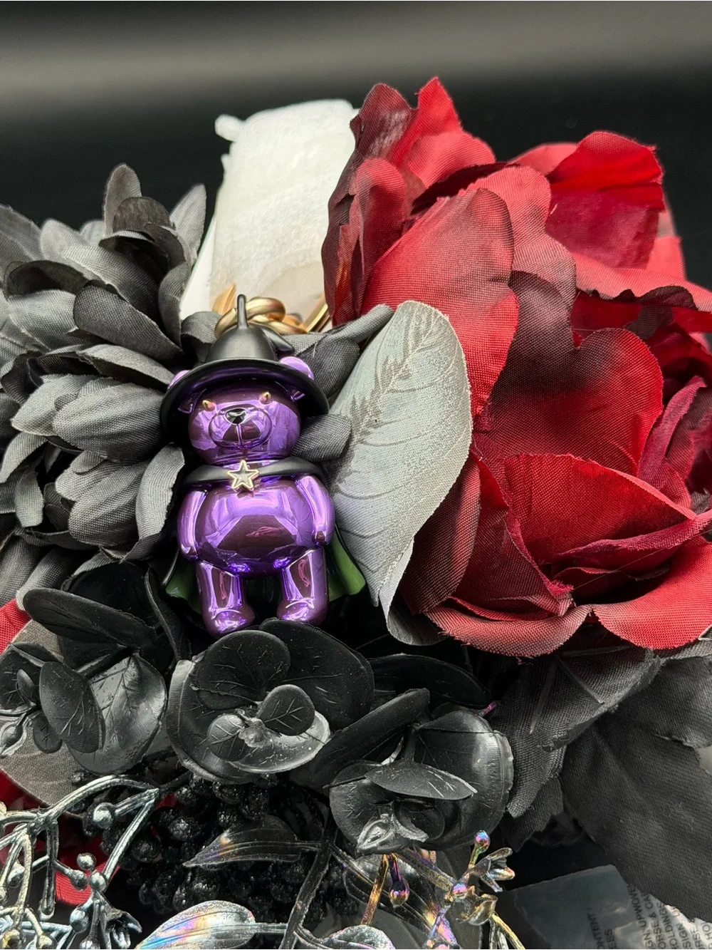 Coach Purple Witch Bear Keychain Bag Charm- Women's
